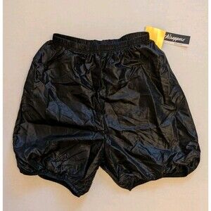 NWT Body Wrappers Black Trash Bag Warm Up Dance Cheer Shorts Bloomers Sz Med